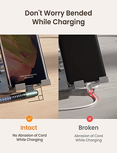 AINOPE Right Angle USB C Cable – 2-Pack (10 ft + 10 ft) Fast Charging 3.1 A Nylon Braided Charger for Enhanced Device Compatibility, Ideal for Gaming and Multitasking, Durable Black Design