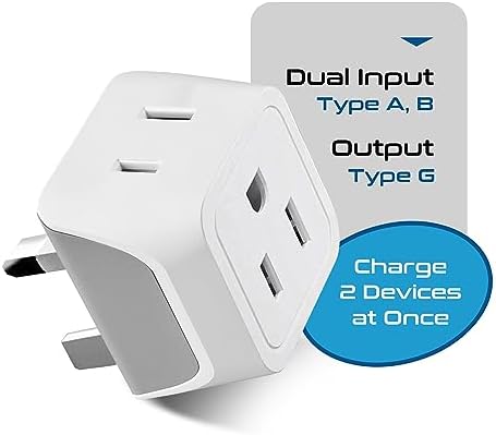 Ultimate Universal Travel Adapter: 35 W Fast Charging Power Converter with PD & QC 3.0, Dual USB-C & Triple USB Ports for Seamless Global Connectivity – Compatible with Type A, C, G, I Outlets for Effortless Charging Across EU, US, UK & Beyond – Perfect Travel Companion for Modern Explorers