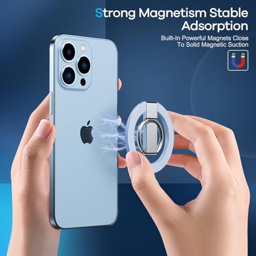 Innovative Purple Foldable Magnetic Finger Loop Kickstand – Ultra-Durable Non-Slip Ring Holder for Smartphones with 360-Degree Rotation, Ergonomic Comfort, and Universal Compatibility for i Phones and More