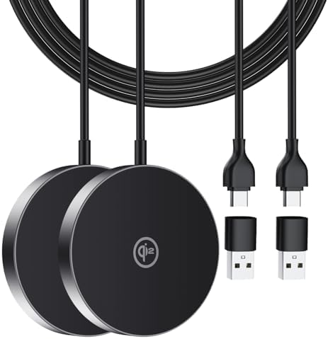 Revolutionize Your Charging Experience with the New Q 15 W Magnetic Wireless Charging Pad – Dual Pack for i Phone 16/15/14/13/12 Series, Mag-Safe Compatible, Fast & Secure Charging, Sleek Design with Safety Features
