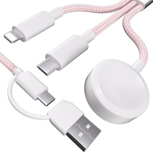 Ultra-Fast 3-in-2 USB-C Charger Cable for Apple Watch & Smartphones – Versatile Multi-Device Charging Solution – 4 FT Length in Stylish Blue – Ideal for Travel and Enhanced Efficiency