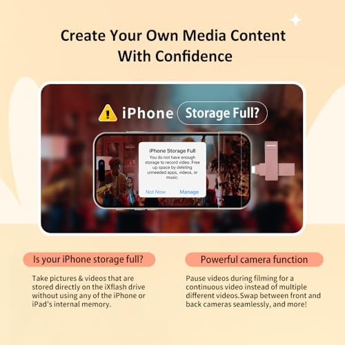 Elevate Your Data Management with the 128 GB Morandi Pink Apple MFi Certified i Xflash Flash Drive – Dual USB Type A & C for Effortless i Phone and i Pad Photo Backup, Fast Transfers, and Stylish Portability