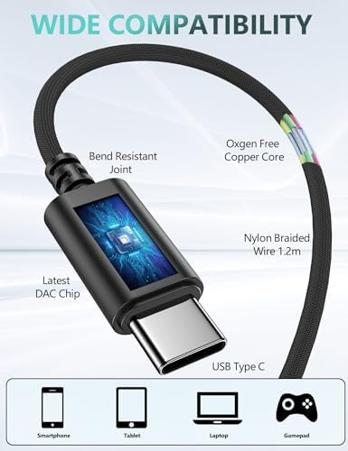 Ultimate USB C Earbuds for i Phone 16 & Android Devices – Advanced Noise-Canceling Wired Headphones with Integrated Mic and In-Line Volume Control – Universal Compatibility for i Pad 10, Samsung Galaxy Z Flip 7, Pixel 9 – Experience Unmatched Sound Precision and All-Day Comfort for Music and Calls