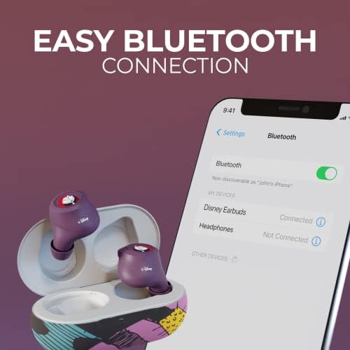 Disney Nightmare Before Christmas Wireless Glow-in-the-Dark TWS Earbuds – Bluetooth 5.0 Headset with Built-in Mic, IPX8 Waterproof Protection, and Portable Charging Case for Ultimate Audio Enjoyment – Unleash Jack and Sally’s Magical Soundscape Anytime, Anywhere