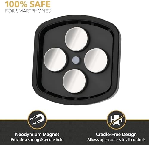 Scosche Magic Mount Select Dual Pack – Premium Magnetic Car Phone Holder for i Phone & Android – Secure 360° Adjustable Mount for Hands-Free Driving – Ideal for Dash & Window Use – Durable Design for Enhanced Compatibility & Safety