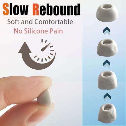 Ultimate Comfort Memory Foam Ear Tips for Air Pods Pro & Pro 2 – 4 Sizes (L/M/S/XS) with Handy Storage Case – Superior Noise Isolation Replacement Earbud Accessories in Elegant Black for Enhanced Listening Experience