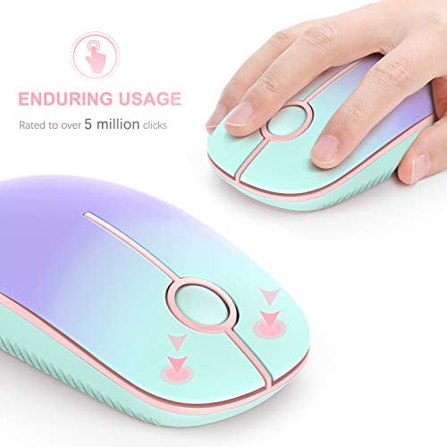 Sleek Vssoplor Wireless Mouse – Ultra-Slim Silent Optical Companion for Laptops & PCs | 2.4 GHz Nano Receiver, Perfect for Quiet Workspaces & Travel | Enhanced Compatibility for Windows, Mac & Linux