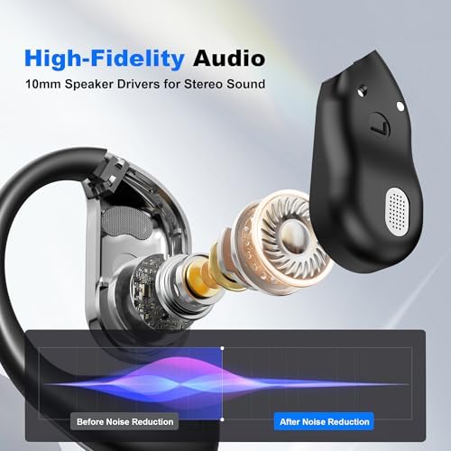 AI-Powered 144-Language Bluetooth Earbuds: Advanced Noise-Canceling Headphones for Effortless Communication in Any Setting, Ideal for i OS & Android Users, Waterproof Design for Enhanced Durability and Comfort During Travel