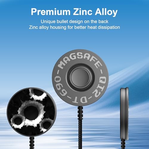 Advanced Qi2 Wireless Charger Pad – 15 W Ultra-Fast Wireless Charging for i Phone 16 Series with Military-Grade Magnetic Alignment (Includes 25 W PD Adapter) – Safe, Stable, and Efficient Charging Solution for i Phone 16/15/14/13/12 and Air Pods – Premium Aluminum Alloy Design with Enhanced Durability and Heat Dissipation – Effortless Snap-to-Charge Technology for Hassle-Free Usage – Upgraded Nylon Braided Cable for Longevity and Strength – 24-Month Warranty and Exceptional Customer Support Included