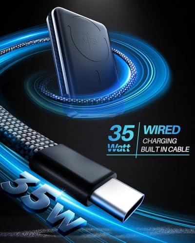 Mag Safe Power Bank – Qi2 Certified 10,000 m Ah Wireless Portable Charger for i Phone 12-16 Pro/Max with Built-in USB-C Fast Charging Cable & Integrated Stand – Ultimate Magnetic Battery Pack for Fast, Reliable Charging on the Go