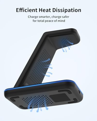 Revolutionize Your Charging Routine with the Joy Geek 3-in-1 Wireless Charger Station for Samsung Devices – Fast Charging Dock for Galaxy Watch7 Pro/4/3/Active2/1, S24/S23 Ultra/S22/S21/S20/Note 20, Z Fold & Flip, and Buds 3 Pro – Enhanced Compatibility, Sleek Design, and Built-in Safety Features for Efficient Power Management
