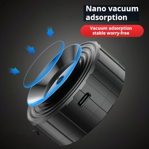 Revolutionary 360-Degree Electric Vacuum Magnetic Phone Mount for Cars – Ultimate Hands-Free Navigation & Secure Grip for All Smartphones Including i Phone 15/14/13/12 – Premium Double-Sided Suction Technology for Glass & Smooth Surfaces – Quick-Release, Compact Design for Effortless Use