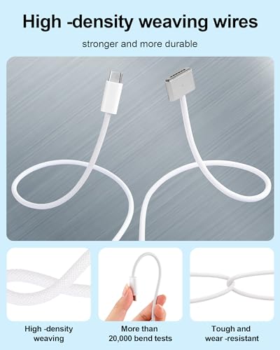 Experience Unmatched Power with the 140 W USB-C to Magnetic 3 Charger Cable for Mac Book Air/Pro – 9.8 ft Durability & Enhanced Compatibility for Seamless Charging Performance – Ideal for M1, M2, M3 Models 14-16 Inches – Fast Charging Solution for On-the-Go Users