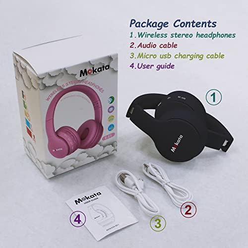 Vibrant Purple Bluetooth Headphones for Kids – Ultimate 60-Hour Playtime, Safe Volume Limiting, Foldable Over-Ear Design, Microphone & AUX Input – Perfect Wireless Headset for School, Home, and Travel Fun