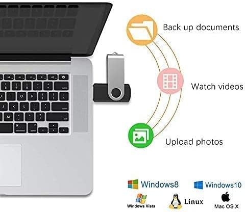 JUANWE 10-Pack 2 GB USB Flash Drives – Reliable Portable Memory with 360° Swivel Design for Effortless Data Management – Ideal for Computers, Cars & On-the-Go Storage – Durable USB 2.0 Thumb Drives for Quick File Transfers and Backup Solutions