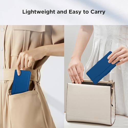 CACOE Ultra-Slim Foldable Wireless Keyboard with Integrated Stand – Dual-Channel QWERTY Design for Seamless Device Switching – Portable Mini Keyboard for Smartphones, Tablets, and Laptops – Stylish Wine Red Finish for Enhanced Productivity and Versatility