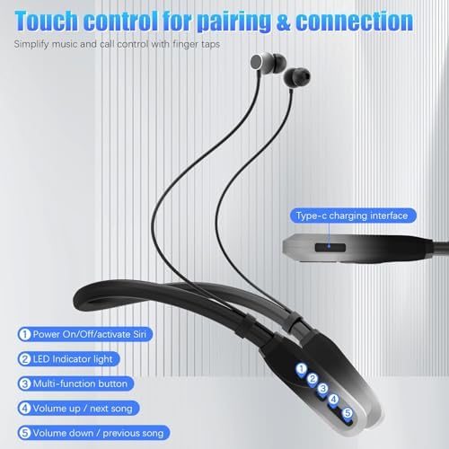 Lecefty Wireless Neckband Headphones – 200-Hour Waterproof Bluetooth Earbuds with Premium Balanced Armature Sound, Hands-Free Calling, Lightweight Comfort for Sports and Outdoor Use – Stylish Silver Finish for Everyday Adventures