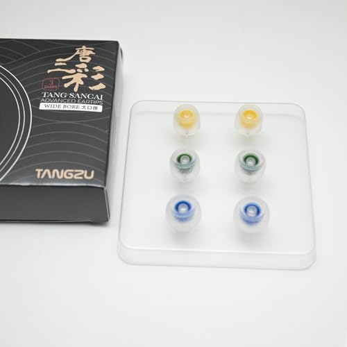 Transform Your Audio Journey with Linsoul Tangzu Tang Sancai Wide Bore Silicone Eartips – Premium Hypoallergenic Comfort and Superior Sound Quality for In-Ear Earphones (Size S, 3 Pairs)