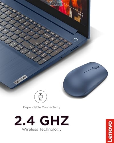 Lenovo 530 Wireless Mouse – Ergonomic Abyss Blue Design with 2.4 GHz Nano USB Receiver, 1200 DPI Optical Sensor for Precision Tracking, Lightweight & Portable for Effortless Navigation, Ideal for Left & Right-Handed Users, Perfect Companion for Work or Travel