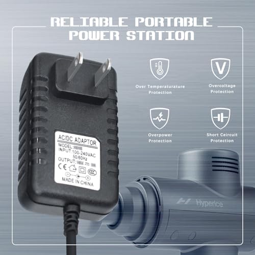 High-Efficiency 18 V Fast Charge Adapter for Hypervolt Massage Devices – Durable Replacement Power Cord for Hyperice Massage Guns & Vyper Massagers – 6 Ft Versatile Cable Ensures Maximum Flexibility and Compatibility for Uninterrupted Recovery