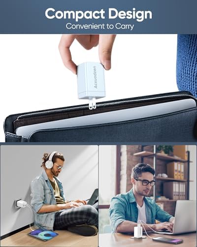 High-Power 160 W Ga N USB-C Charger Block – Versatile 3-Port Fast Charging Hub for Mac Book, i Phone, Samsung Galaxy & More – Dual 65 W Output with QC3.0 for Rapid Device Charging – Compact Foldable Design Ideal for Travel & Home Use – Ultimate Universal Compatibility in Modern White Finish