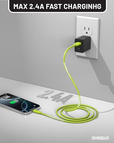 Premium 6 FT USB to Lightning Cable – MFi Certified Silicone Charger for i Phone and i Pad – Fast Charging and Enhanced Durability for i Phone 14/13/12/11 Pro/Max, i Pad Air/Mini/Pro, Air Pods, Beats X – Versatile Charging Solution for Home, Car, and Office