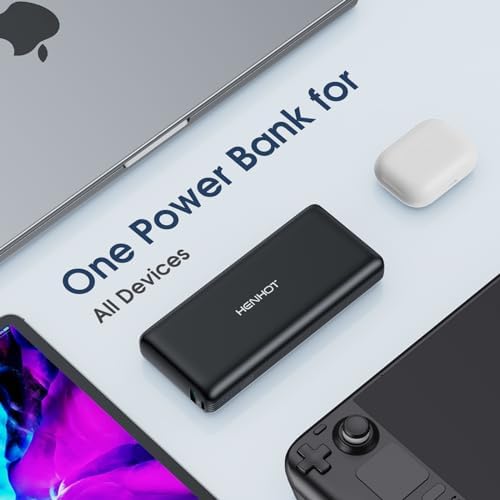 High-Capacity 65 W Portable Power Bank – 20000 m Ah Fast Charging Battery Pack for Steam Deck, ROG Ally, Legion Go, Mac Book, Dell, Lenovo & Asus – Ultimate Solution for Gamers & Professionals with Multi-Port Convenience