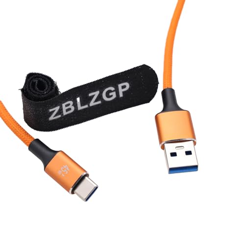Nylon Braided USB C to USB A Cable for Fast Charging & High-Speed Data Transfer – Perfectly Compatible with Fujifilm X-T4, Blackmagic PCC 4 K, Atomos Ninja V, and DJI Drones – Durable, Tangle-Free Design for Professionals & Creatives