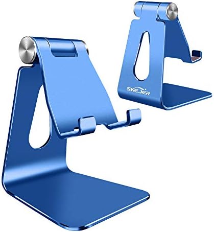 Adjustable Cell Phone Stand, Phone Holder,Tablet Stand Dock,Aluminum Desktop Compatible with iPhone 12 iPad,Samsung Galaxy,Google All Smart Phone/Tablets Under 10 in-Rose Gold + Royal Purple – Enhanced Compatibility and Speed