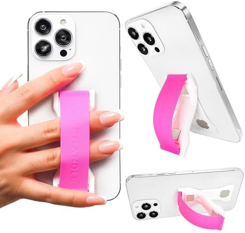Premium LOVEHANDLE PRO Silicone Phone Grip – Versatile Magnetic Mount & Kickstand for Smartphones/Tablets – Bubblegum Pink Glow – Effortless One-Handed Control & Enhanced Device Compatibility – Waterproof & Easy-to-Clean Design for Stylish Protection and Functionality – Ideal for Selfies, Texting, and Streaming – Innovative 360° Kickstand for Vertical/Horizontal Use – Durable Silicone Strap with Strong Internal Magnets – Perfect for Everyday Use – Family-Owned Quality from Texas