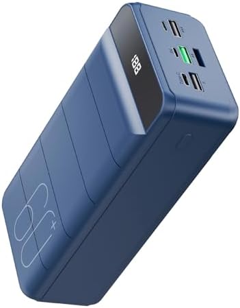 Ultra High-Capacity 60000 m Ah Power Bank – Fast Charging Portable Charger with 22.5 W PD4.0 & QC 4.0 Technology for i Phone & Samsung Devices – Ideal for Travel, Camping, and Outdoor Adventures – Dual USB Output & LED Power Indicator for Maximum Convenience