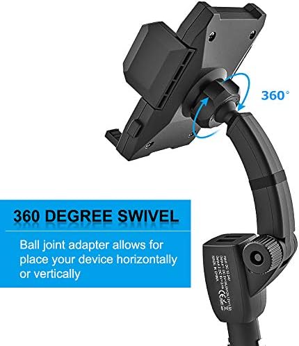 Revolutionize Your Commute with the Woleyi 360-Degree Fast Charging Car Phone Holder – Dual USB Port Charger for i Phone & Android, Universal Fit for 3.5 to 6.8 Inch Smartphones, Effortless Navigation and Enhanced Safety