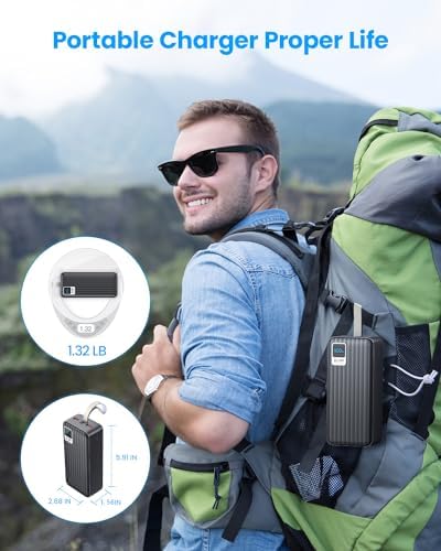 Ultra-High Capacity 50000 m Ah Portable Power Bank – PD 22.5 W Fast Charging Battery Pack with QC 4.0, Multiple Outputs & LED Display for i Phone, Samsung, i Pad, and More – Ultimate On-the-Go Energy Solution