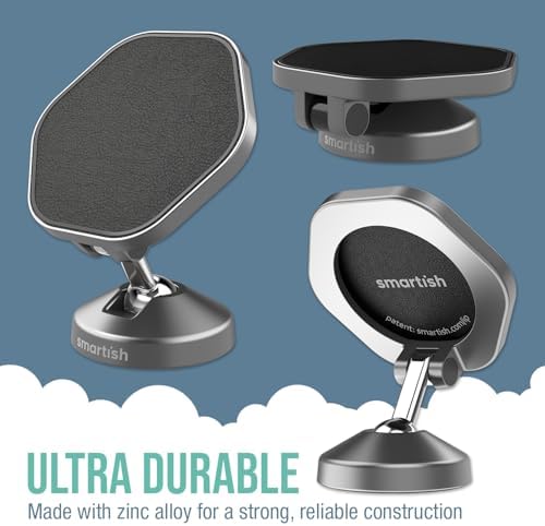 Elevate Your Driving Experience with the Smartish Mag Safe Car Mount – Mountaineer | Premium Magnetic Phone Holder for i Phone 16/15/14/13/12 | Extra Strength Adhesive for Secure Dashboard Mounting | Stylish Beige Design with 360-Degree Rotation for Optimal Viewing | Perfect Accessory for Seamless Connectivity and Navigation