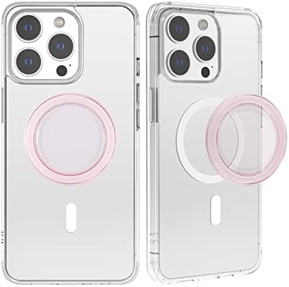 Upgrade Your i Phone Experience with Metisinno Purple Translucent Magnetic Base for Pop Socket Grips – Seamless Compatibility with Mag Safe Cases for Effortless Use and Stylish Appeal