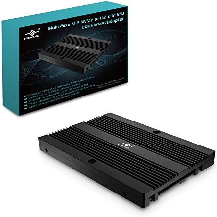 Transform Your M.2 NVMe SSD into High-Performance U.2 Storage with Vantec’s Multi-Size SSD Adapter – Plug-and-Play, Hot-Swappable, and Compatible with 2230/2242/2260/2280 Formats – Ideal for Gamers, Professionals, and Data-Intensive Applications – Durable Black Design for Enhanced Reliability and Speed