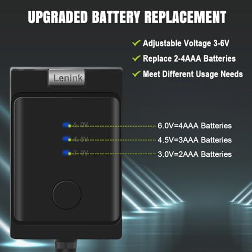Lenink Adjustable AC Power Supply Adapter – Eco-Friendly AAA Battery Replacement Solution with 3 V-6 V Versatility for All Your Electronic Devices