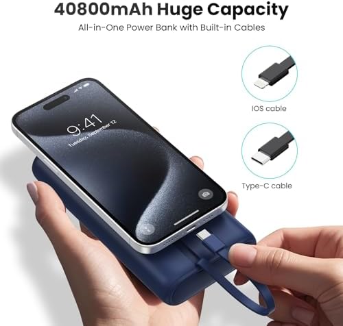 Maximize Your Power On-the-Go: 26800 m Ah Ultra-High Capacity Portable Charger with Dual USB Outputs for High-Speed Charging – Universal Compatibility with i Phone 16/15/14/13/12, Galaxy, Android & More – Lightweight & Safe External Battery Pack for Travel & Daily Use