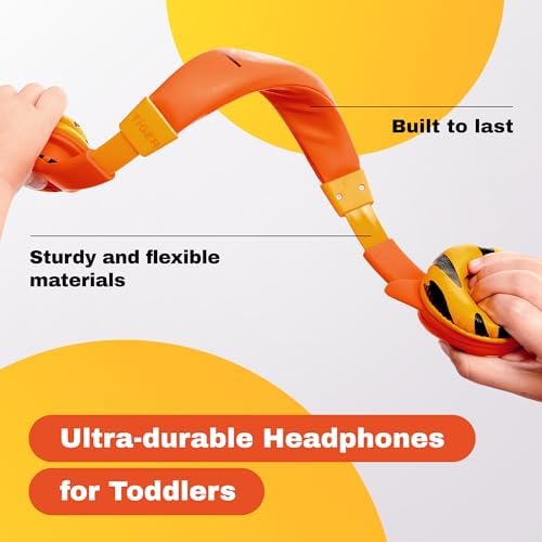Kidrox Safe Sound Wired Toddler Headphones – Volume-Limited 85 d B Child-Friendly Headset for Ages 1-7 | Lightweight, Durable Design Perfect for Travel on Airplanes and Cars | Comfortable Fit for Tablets, i Pads, and More – Ensuring Safe Listening and Ultimate Entertainment Enjoyment