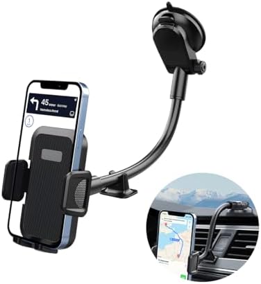 Mandark 2-in-1 Car Phone Holder – Versatile Suction Cup and Air Vent Mount for Secure Smartphone Navigation in All Vehicles, Including Trucks and RVs – Quick Release and Enhanced Stability for Safe Driving and Hands-Free Access