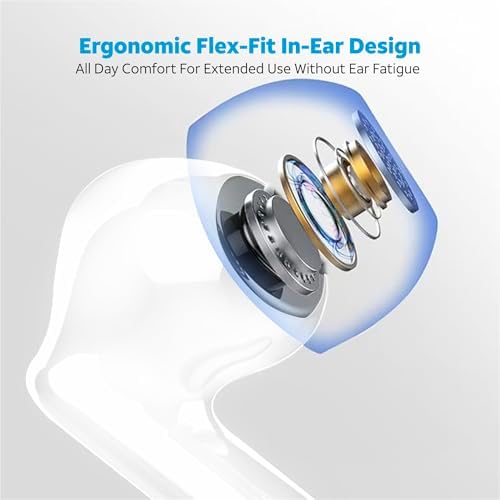 AT&T Essentials True Wireless Bluetooth Earbuds – Experience Unparalleled Sound Quality with Advanced Noise Cancellation, 35-Hour Battery Life, and IPX4 Water Resistance for Active Lifestyles, Featuring Intuitive Touch Controls and Universal Device Compatibility in Stylish Black Finish