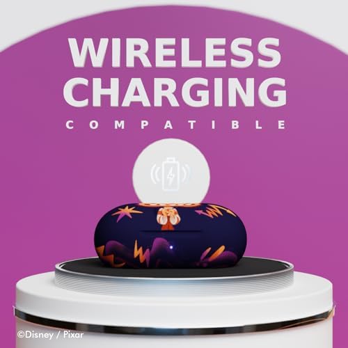 Disney/Pixar Inside Out 2 Joy-Inspired Bluetooth Earbuds – Premium Audio Quality with Integrated Mic for Easy Hands-Free Calling – 30-Hour Playtime with Stylish Charging Case – Perfect Gift for Inside Out Fans of All Ages – Lightweight, Durable Design for Kids and Adults