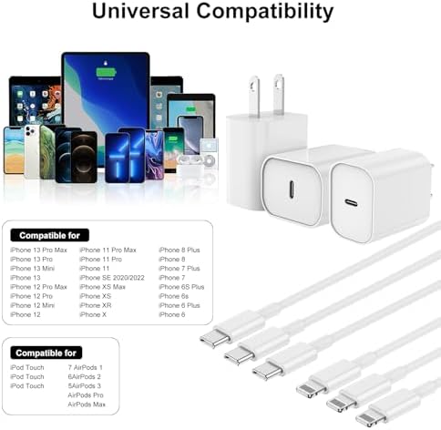 Ultra-Fast 3 FT USB-C to Lightning Charger Cable for i Phone 14, 13, 12, Pro Max & More – Certified High-Speed Charging, Enhanced Durability, and Universal Compatibility for Efficient Power Delivery – Perfect for Home, Office, and Travel Use