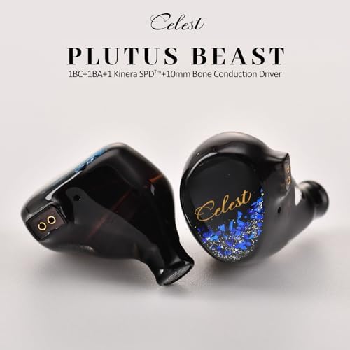 QOA Kinera Celest Premium Hi-Fi In-Ear Monitors – Superior SPD2.0 BA Driver Wired Earphones for Musicians, DJs & Sound Engineers, Durable Resin Construction with Customizable 2-Pin Detachable Cable in Striking Blue for Unmatched Comfort and Acoustic Precision