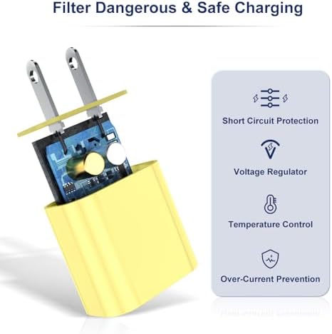 Fast Charging Multi-Port USB C Power Adapter – 5-Port 40 W Wall Charger for i Phone 16 Pro Max, 16 Pro, 15 Pro Max, and More – Compact Cube Design with 3 USB-C and 2 USB-A Ports – Ideal for Efficient Device Charging in Homes and Offices – Built-in Safety Features for Overcharging Protection – Perfect for Busy Professionals and Families