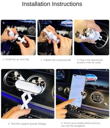 Elegant White Flower Air Vent Phone Holder by BNTR – Stylish Car Cellphone Mount for Smartphones, Perfect Stocking Stuffer Gift – Durable and Functional Vehicle Accessory for Safe Driving and Hands-Free Calls