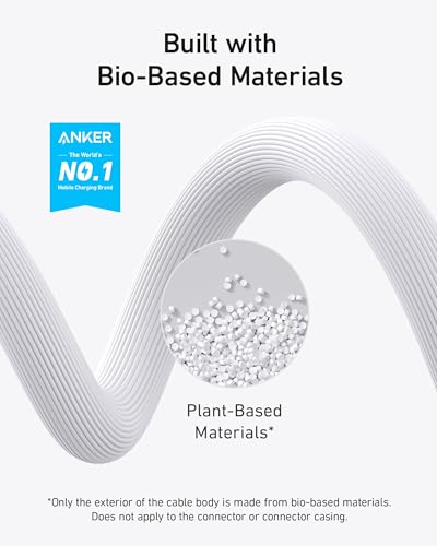 Anker 6 FT USB C to Lightning Cable – MFi Certified, Eco-Friendly Bio-Based Charging Cord for i Phone 14 and More – Stylish Purple Design for Enhanced Durability and Fast Data Transfer – Perfect for Home and Office Use