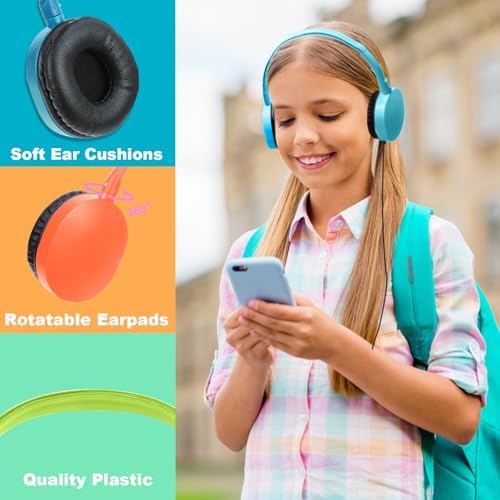 Classroom-Ready 10 Pack Kids Headphones – Ultra-Comfortable & Robust Earbuds for Students, Toddlers, and Teens – Superior Sound Quality & Multi-Device Compatibility – Perfect Headphone Set for Enriching Educational Engagement