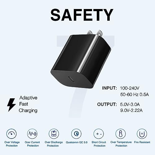 Ultimate 2-in-1 Samsung Galaxy Watch Charger Cable with 20 W Power Adapter | Magnetic USB-C Fast Charging Cord for Galaxy Watch 6/7/Ultra, 5/5 Pro, 4/4 Classic, 3, Active 2/1 | Enhanced Compatibility and Speed for Smartwatch Efficiency