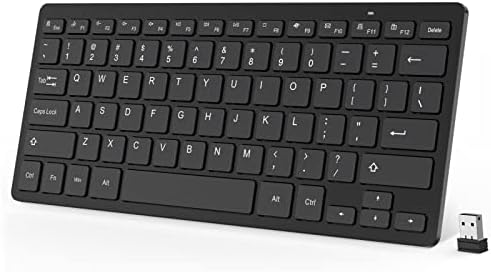 Experience Seamless Typing with OMOTON Compact Wireless Keyboard – Ergonomic and Quiet Design for Laptops, Tablets, and Desktops – 2.4 G USB Connection for Enhanced Compatibility and Fast Response – Perfect for Home and Office Use
